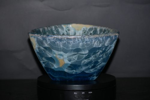 Petit saladier triangulaire en porcelaine gris vert