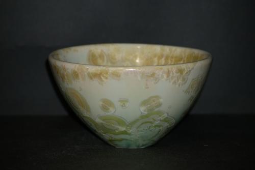 Bol japonais porcelaine vert citron taille moyenne