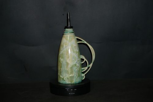 Huilier en porcelaine vert citron