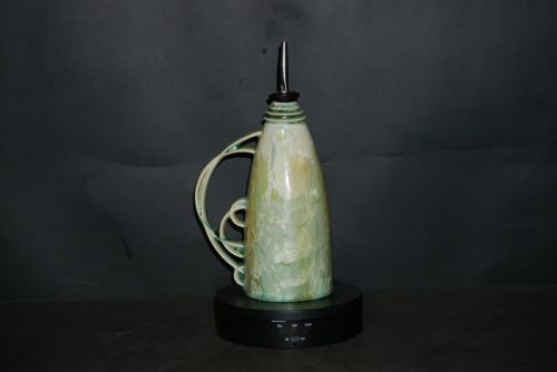 Huilier en porcelaine vert citron