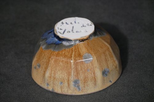 Bol à facettes en porcelaine cristaux bleus