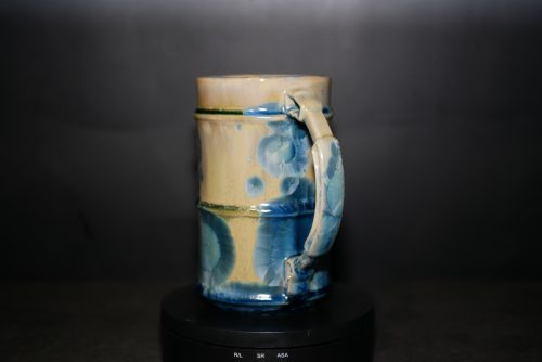 Chope à bière en porcelaine gris-vert 60cl