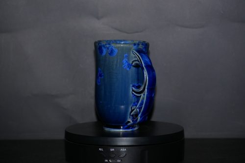 Tasse avec anse en porcelaine bleu nuit 20cl
