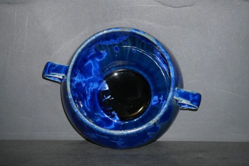 Bol avec anses en porcelaine 60 cl bleu nuit
