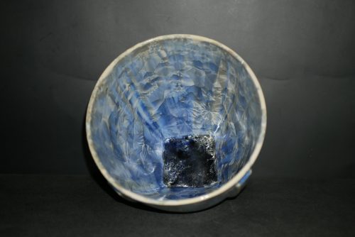 Saladier haut en porcelaine gris-bleu 17 cm