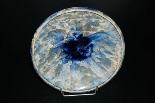 Coupe à fruits en porcelaine bleu-gris 31 cm