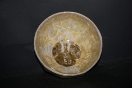 Bol à facettes en porcelaine jaune soleil