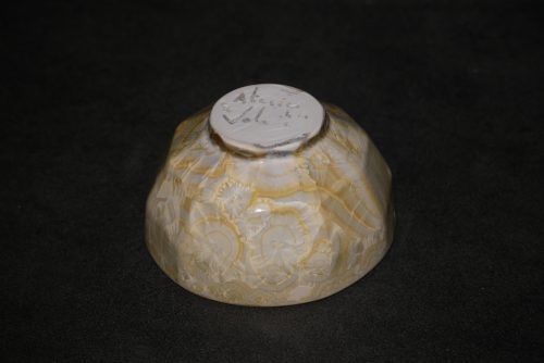 Bol à facettes en porcelaine jaune soleil