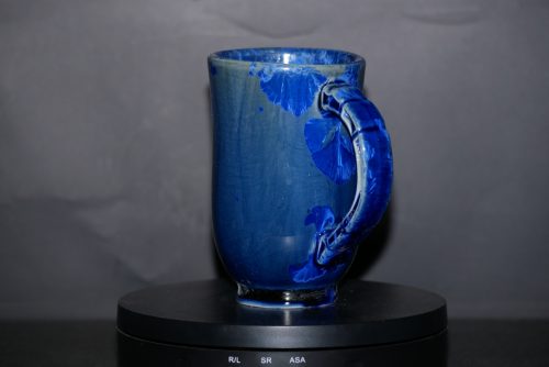Tasse avec anse en porcelaine bleu-nuit 20cl