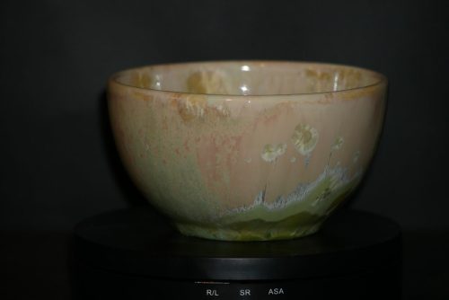 Bol artisanal en porcelaine vert citron