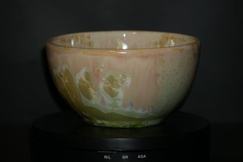 Bol artisanal en porcelaine vert citron