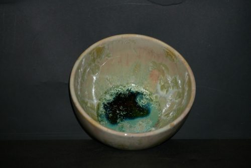 Bol artisanal en porcelaine vert citron