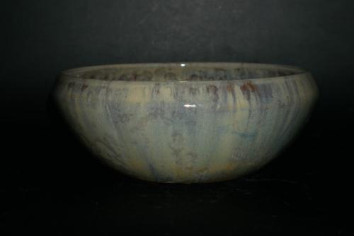 Jeu de 6 assiettes creuses en grès marron