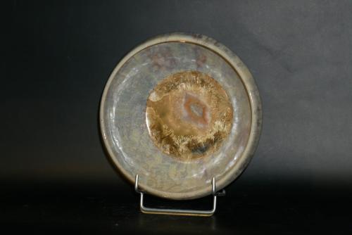 Jeu de 6 assiettes creuses en grès marron