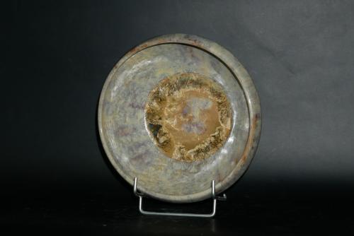 Jeu de 6 assiettes creuses en grès marron