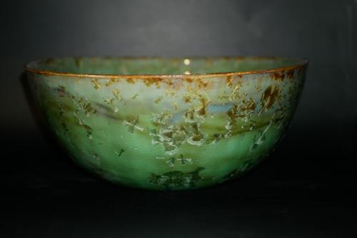 Grand saladier artisanal en grès 34cm diamètre