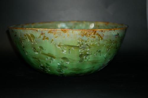 Grand saladier artisanal en grès 34cm diamètre