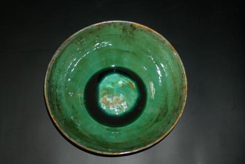 Grand saladier artisanal en grès 34cm diamètre