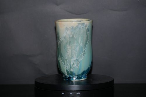 Tasse sans anse en porcelaine turquoise 20cl