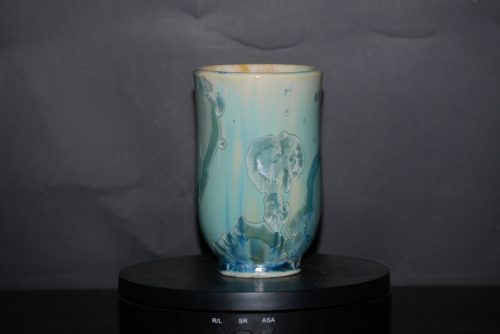 Tasse sans anse en porcelaine turquoise 20cl