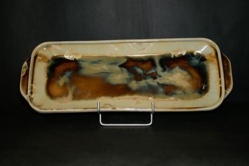 Plat à cake porcelaine crème