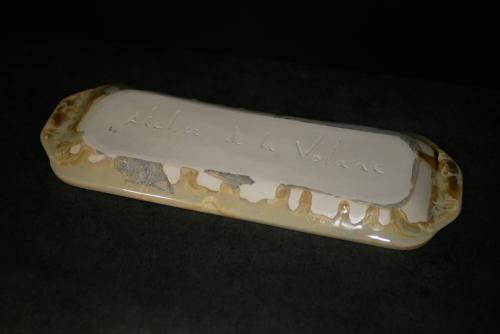 Plat à cake porcelaine crème