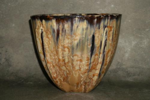 Saladier haut en grès fauve 18 cm