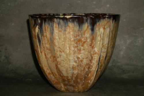 Saladier haut en grès fauve 18 cm