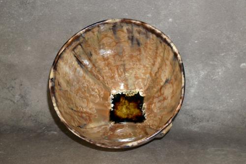 Saladier haut en grès fauve 18 cm