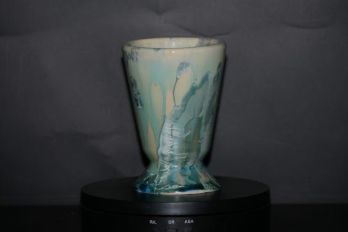 Mazagran en porcelaine turquoise 17cl