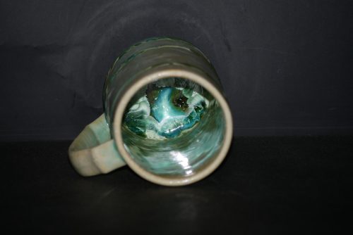 Mug artisanal en porcelaine 25cl vert citron