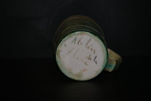 Mug artisanal en porcelaine 25cl vert citron