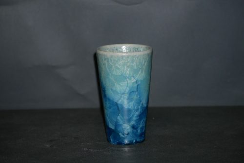 6 tasses en porcelaine gris vert