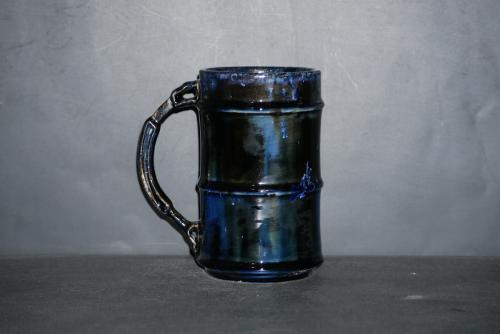 Chope à bière en grès bleu nuit 60cl