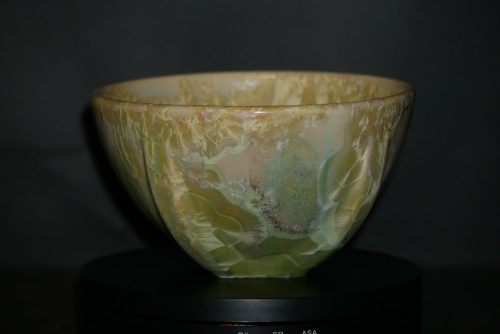 Bol en porcelaine vert citron 7.5 cm