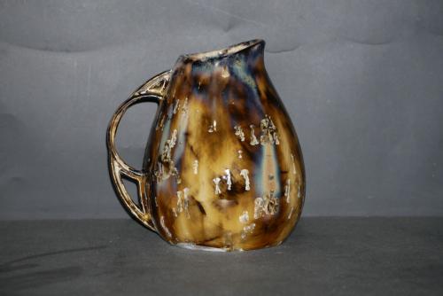 Carafe en grès 1 litre noir cristaux blancs