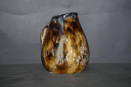 Carafe en grès 1 litre noir cristaux blancs