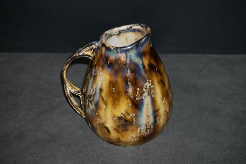 Carafe en grès 1 litre noir cristaux blancs