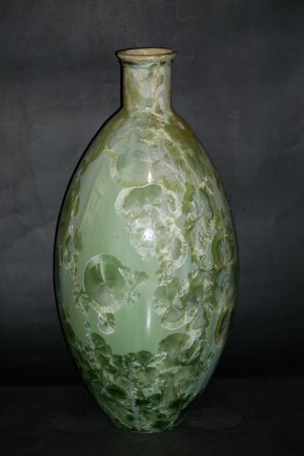 Amphore en porcelaine 53 cm vert citron