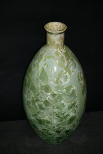 Amphore en porcelaine 53 cm vert citron