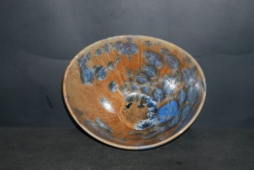 Saladier en porcelaine cristaux bleu intense taille moyenne