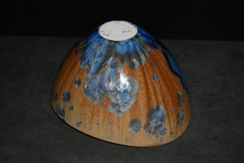 Saladier en porcelaine cristaux bleu intense taille moyenne