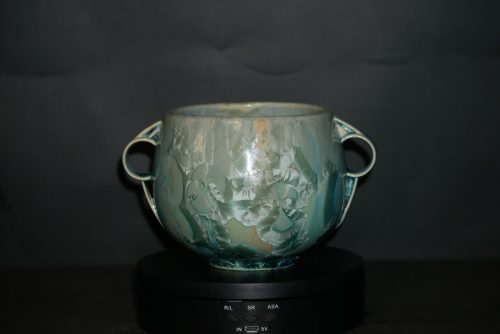Bol avec anses en porcelaine 60 cl turquoise