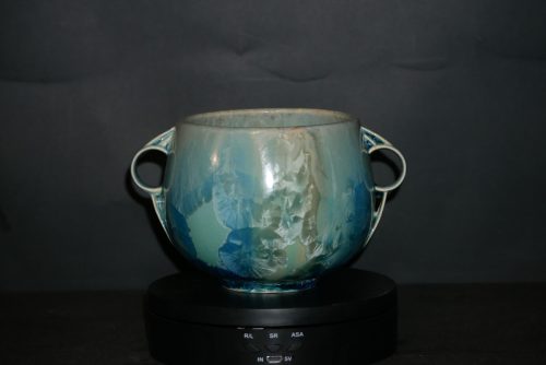 Bol avec anses en porcelaine 60 cl turquoise