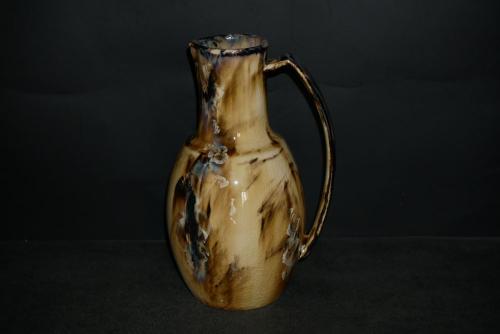 Carafe en grès noir cristaux blancs 1 litre