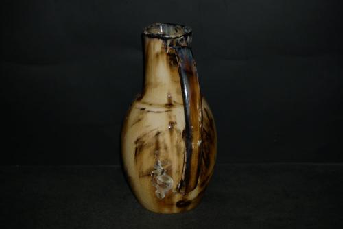 Carafe en grès noir cristaux blancs 1 litre