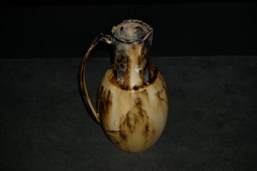 Carafe en grès noir cristaux blancs 1 litre