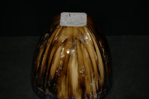 Saladier haut en grès noir cristaux blanc 18 cm