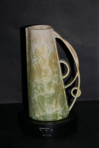 Carafe vert citron en porcelaine 75cl