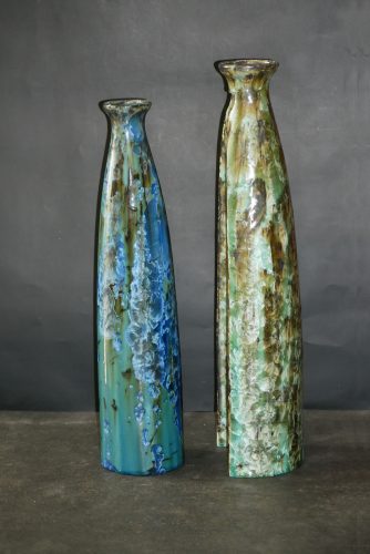 Couple de vases en grès 51cm